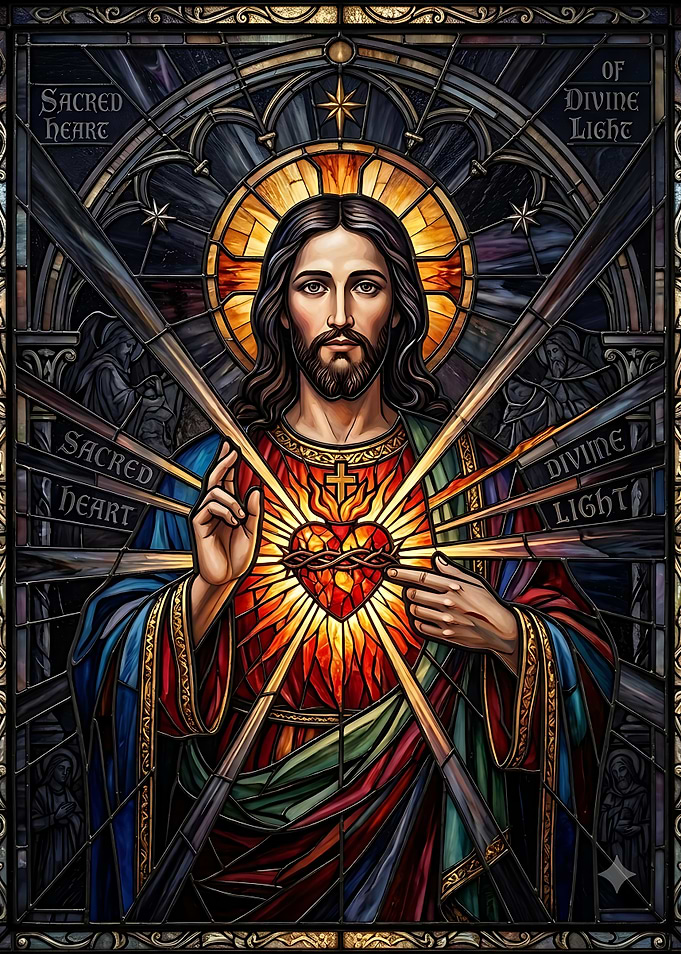 Sacred Heart of Jesus Stained Glass