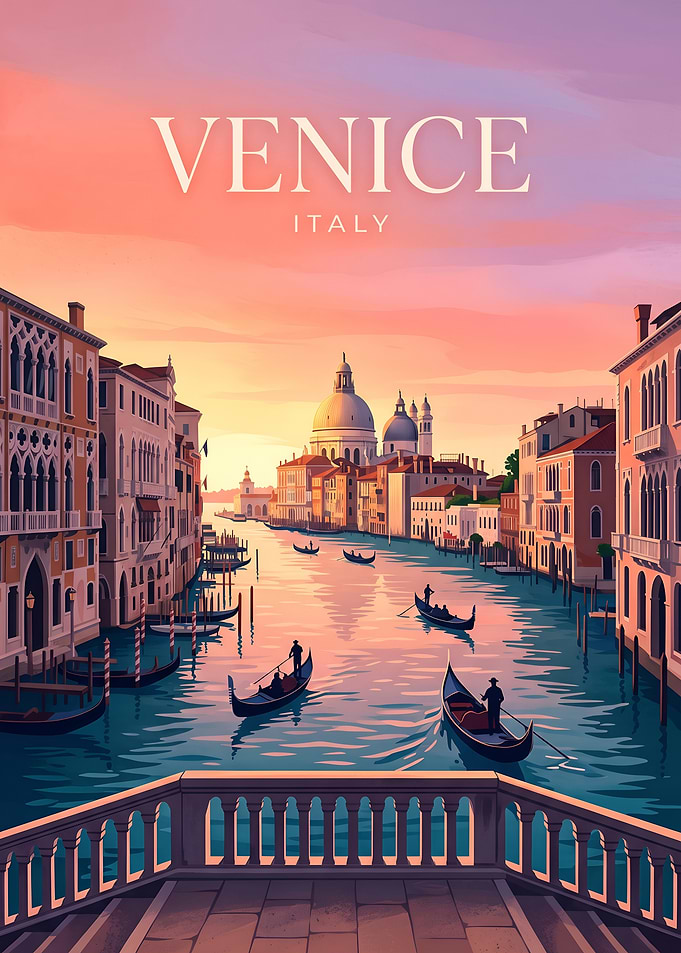 Romantic Venice Italy Cityscape Fine Art