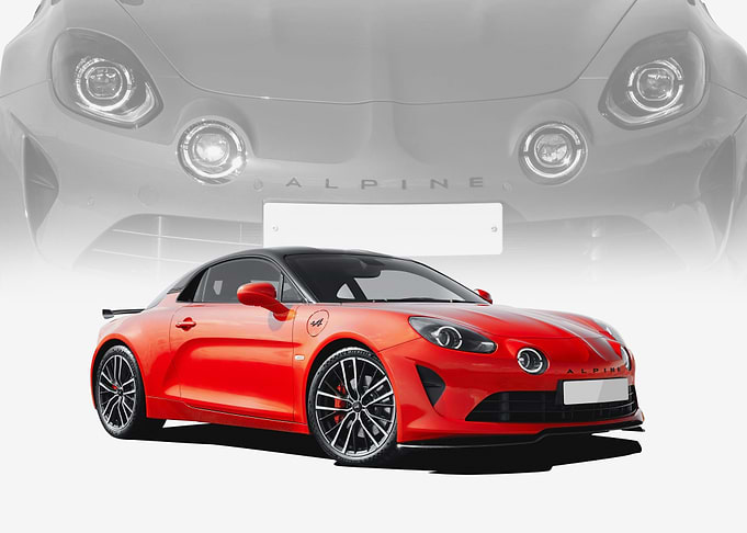 orange Alpine A110 Sports Car