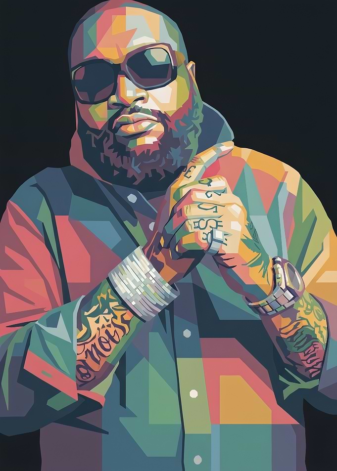 Rick Ross WPAP Pop Art Portrait