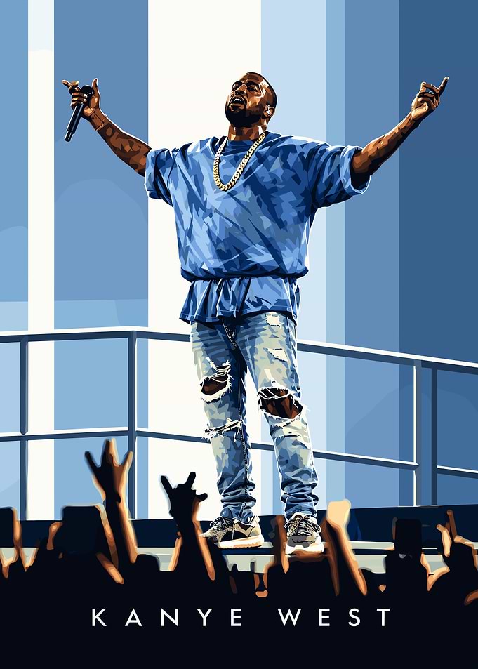 Kanye West Concert Performance Poster