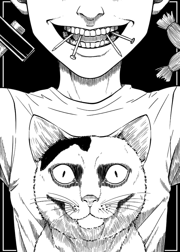 Manga Style Boy with Nails