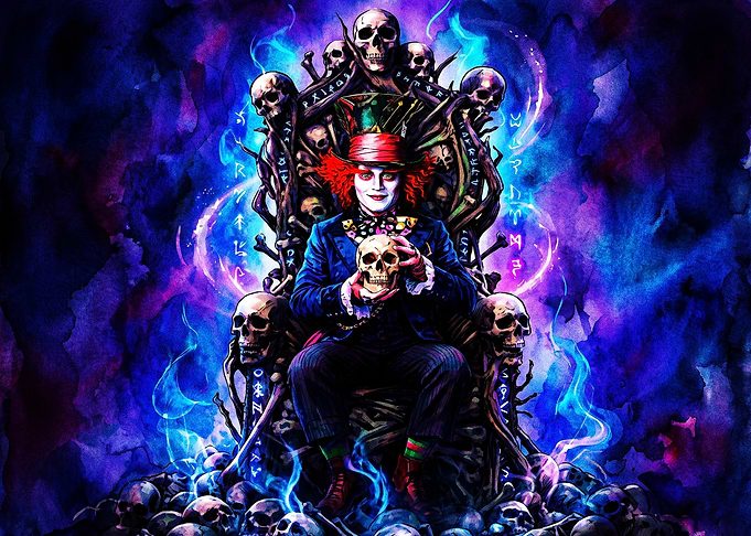 Mad Hatter on Skull Throne