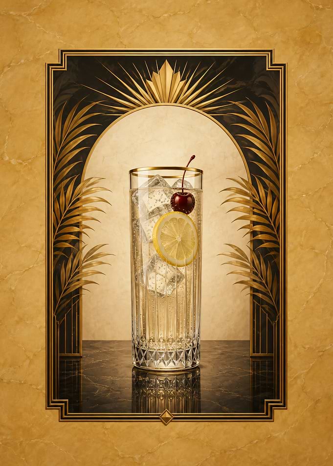 Art Deco Tom Collins Cocktail