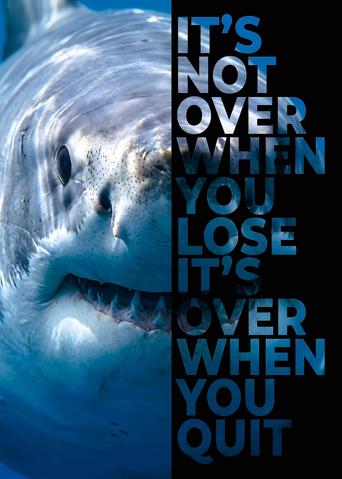 Great White Shark Inspirational Poster