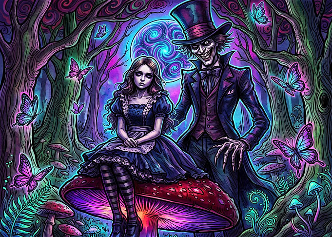 Dark Alice and Mad Hatter Fantasy