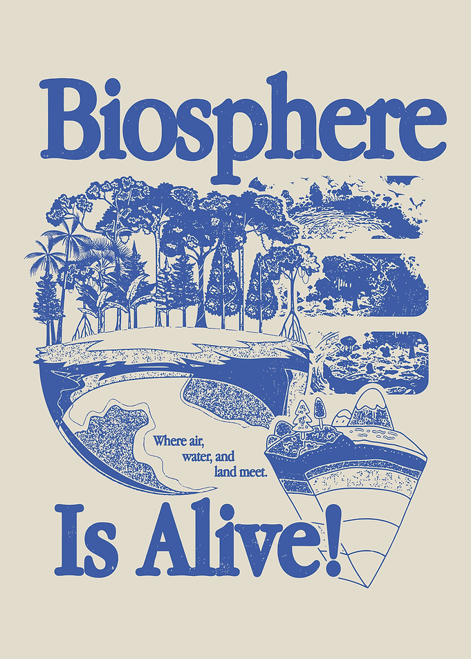 Biosphere Is Alive Vintage Poster
