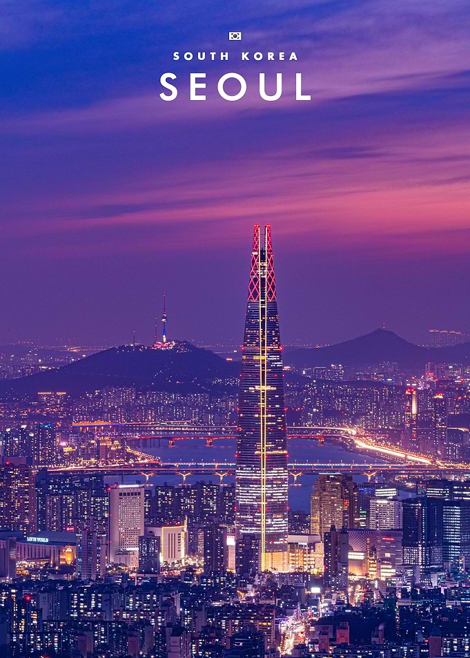 Seoul Lotte World Tower Night Skyline