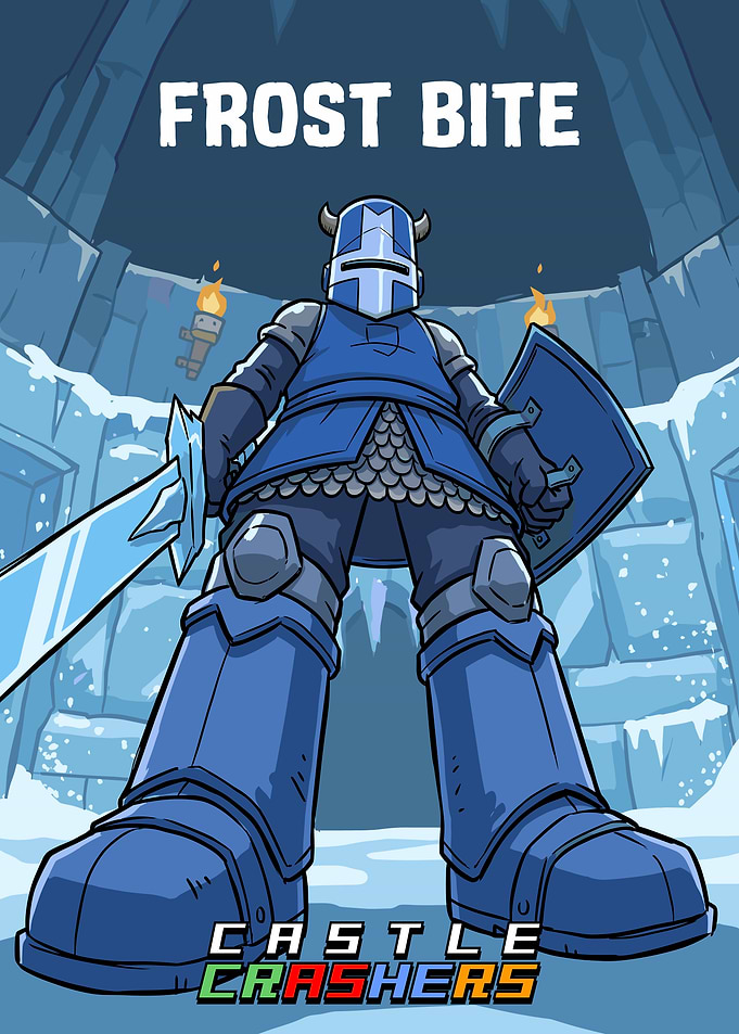 Castle Crashers Blue Knight Poster