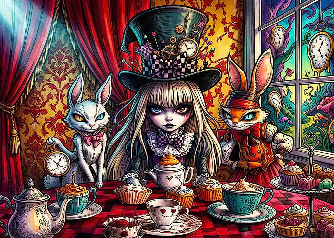 Gothic Alice in Wonderland Tea Party