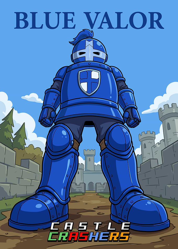 Blue Knight from Castle Crashers