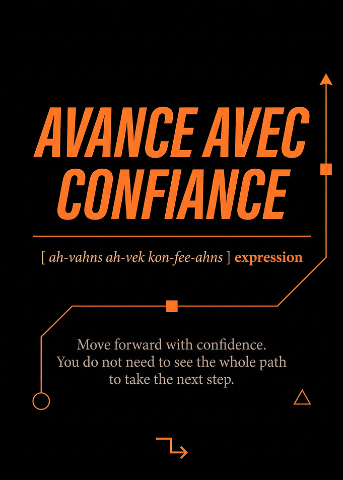 Avance Avec Confiance Inspirational Poster