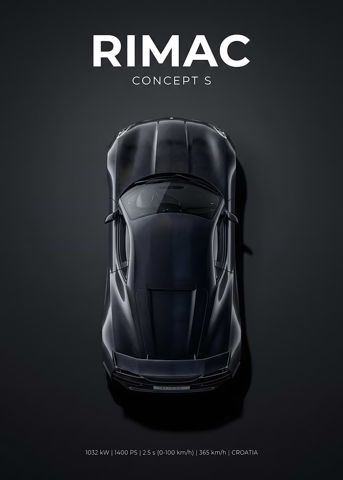 Rimac Concept S Sports Car Poster