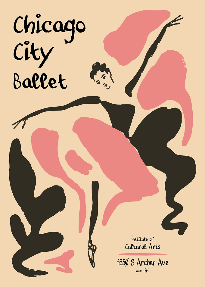 Chicago City Ballet Vintage Poster