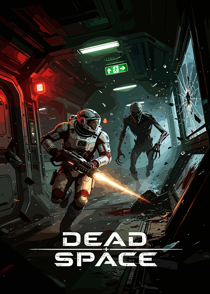 Dead Space Isaac Clarke Combat Poster