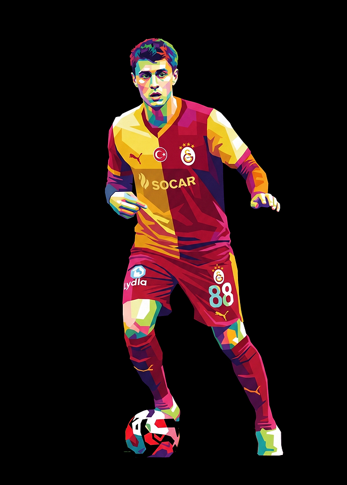 Galatasaray Football Player WPAP Portrait