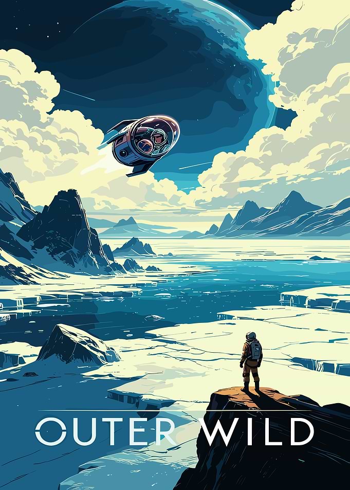 Outer Wilds Space Exploration Poster