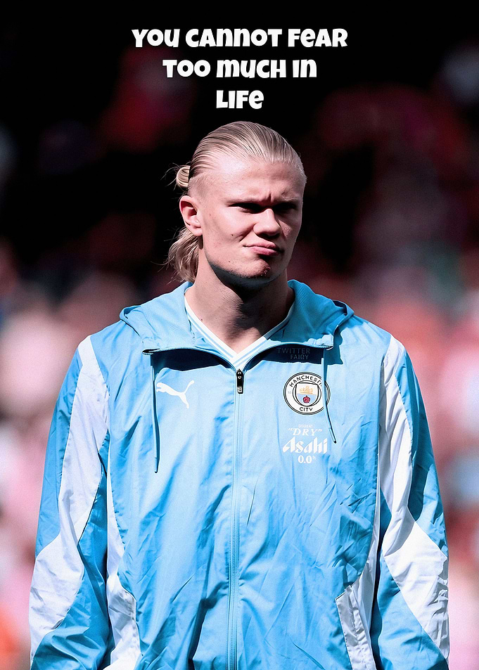 Erling Haaland Inspirational Quote Poster