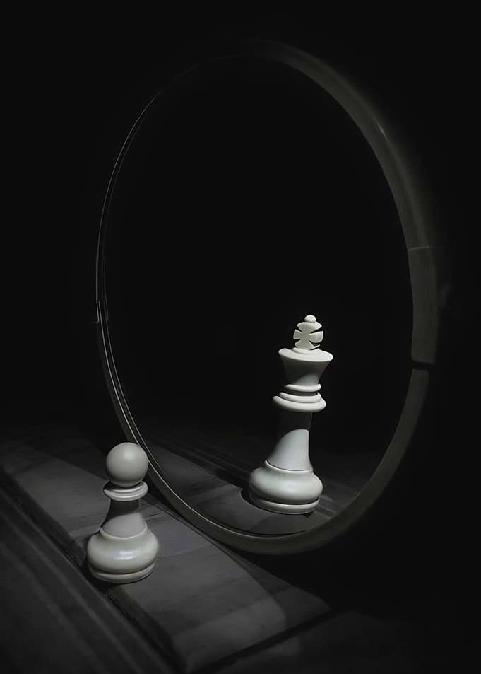 Chess Pawn Reflecting as a King