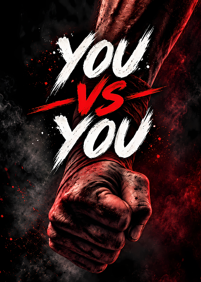 You vs You Motivational Fist Poster