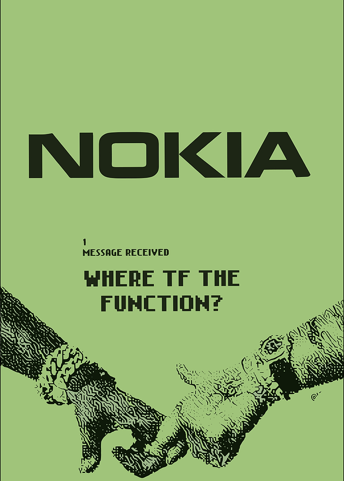 Nokia Meme Text Art Poster