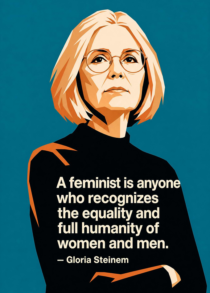 Gloria Steinem Feminist Quote Poster