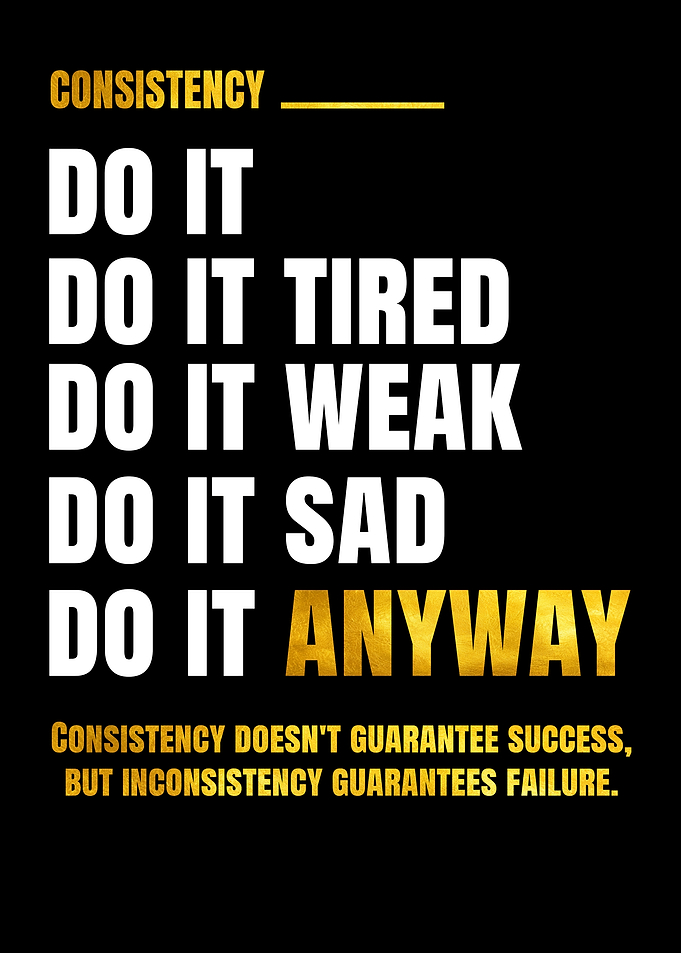 Consistency Motivational Quote Poster
