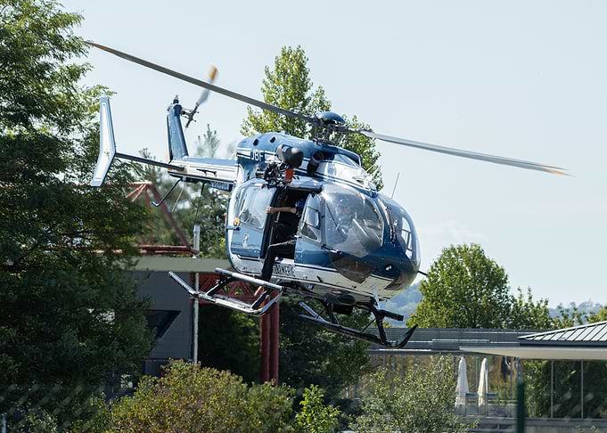 French Gendarmerie Helicopter in Flight