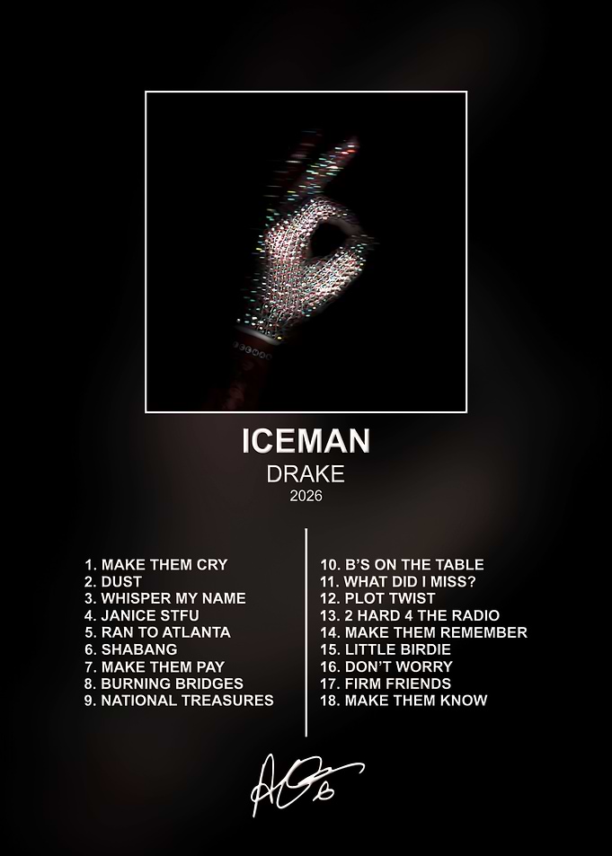 Drake ICEMAN Album Concept Poster
