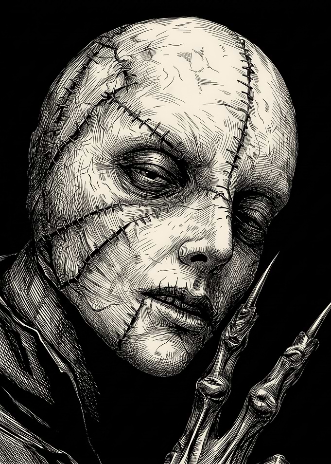 Stitched Horror Character Portrait