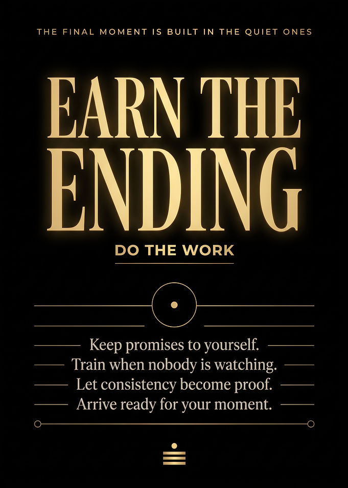 Earn the Ending Inspirational Poster
