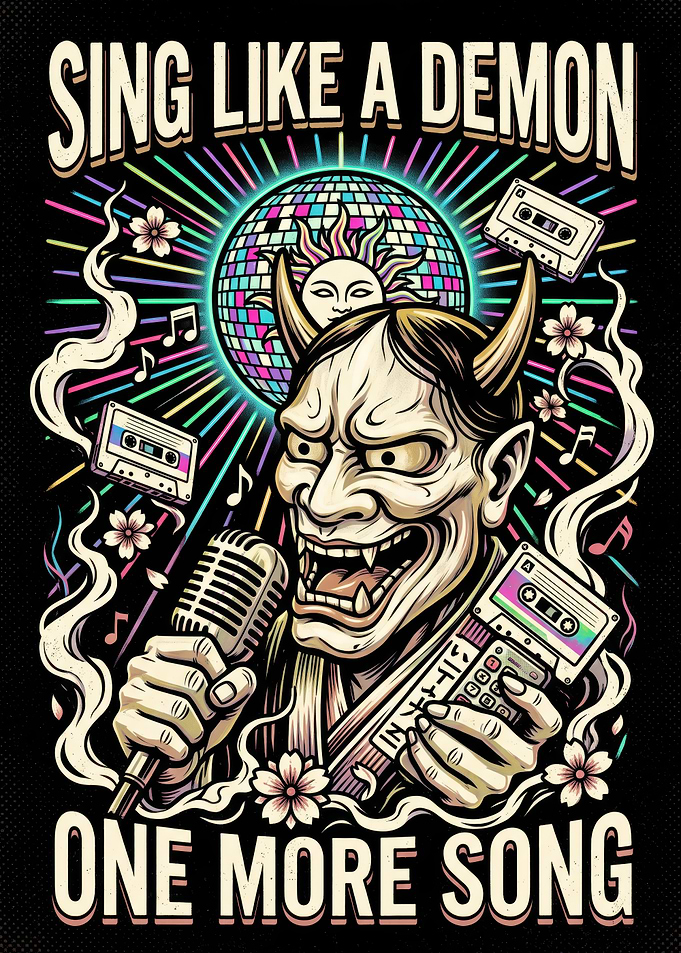 Sing Like A Demon Karaoke Art