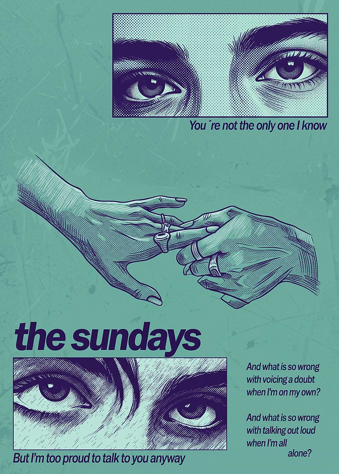 The Sundays Lyric Poster Art