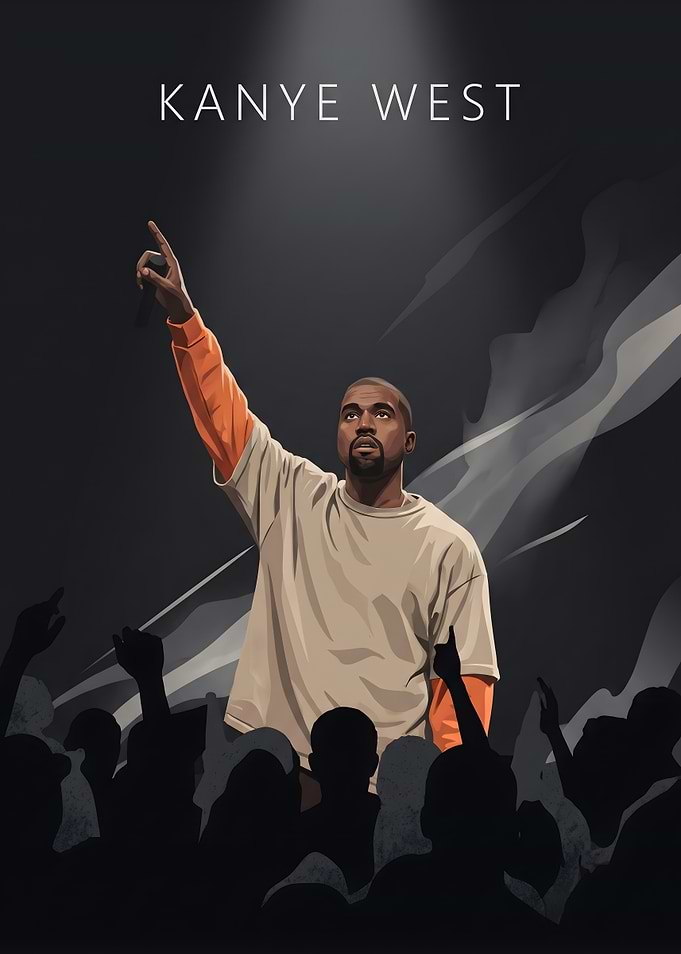 Kanye West Concert Performance Poster