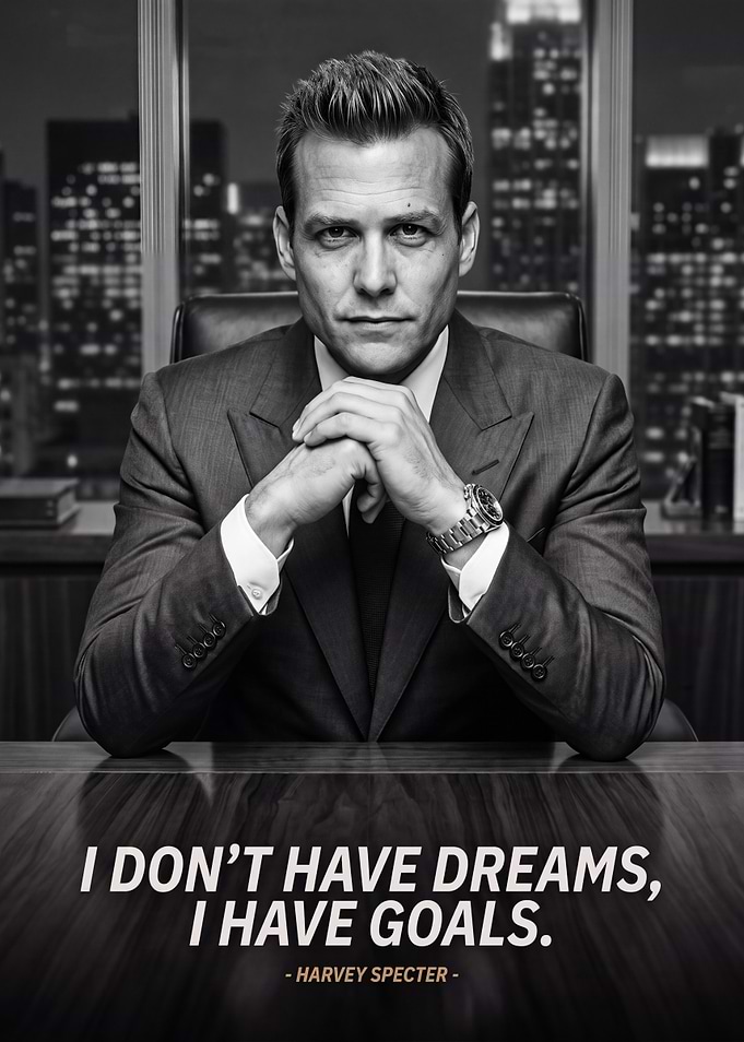 Harvey Specter Inspirational Quote Poster