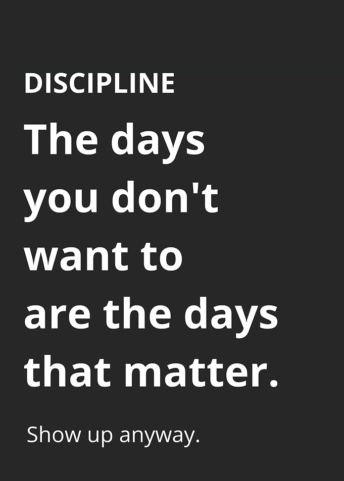 Inspirational Discipline Quote Poster