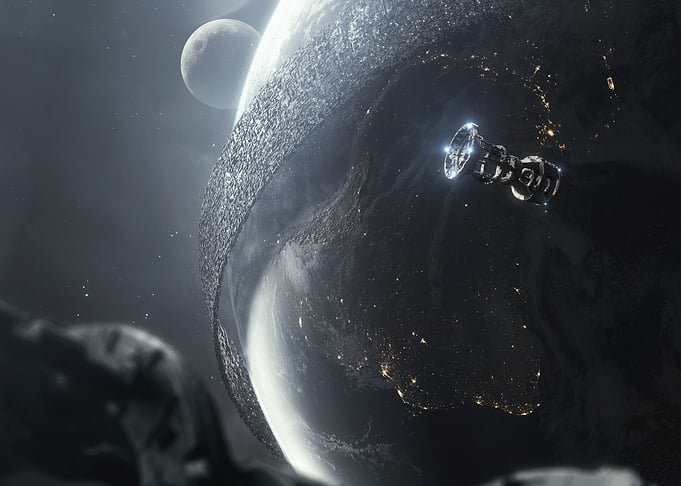 Halo Ring World Space Scene