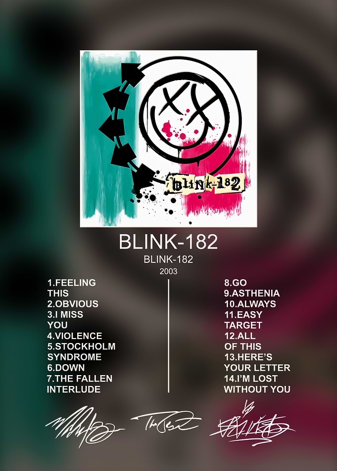 Blink-182 Self-Titled Album Poster
