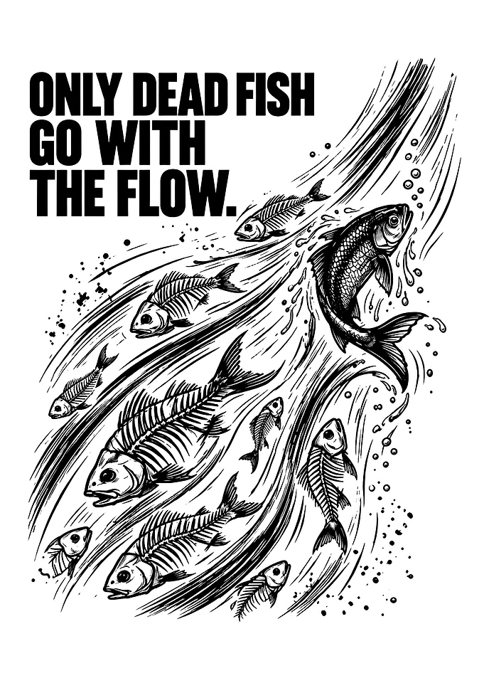 Only Dead Fish Go With The Flow