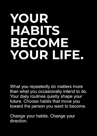 Your Habits Become Your Life Minimalist Quotes Art