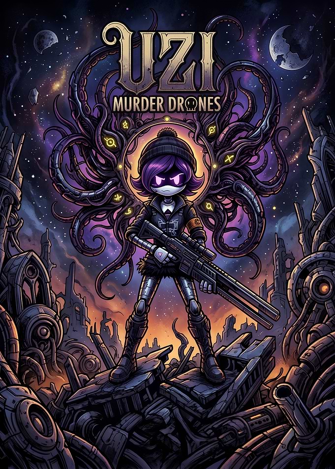 Uzi Murder Drones Cosmic Poster