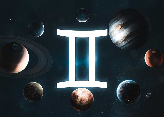 Gemini Zodiac Sign in Space