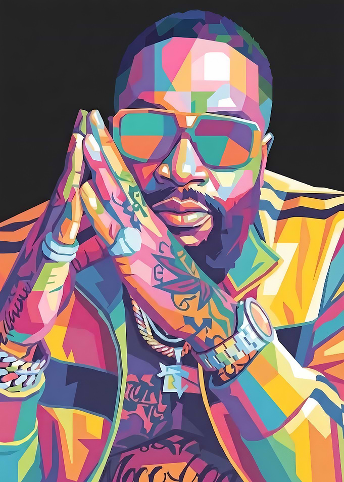 Rick Ross Pop Art Portrait