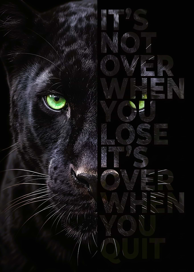 Black Panther Motivational Quote Poster