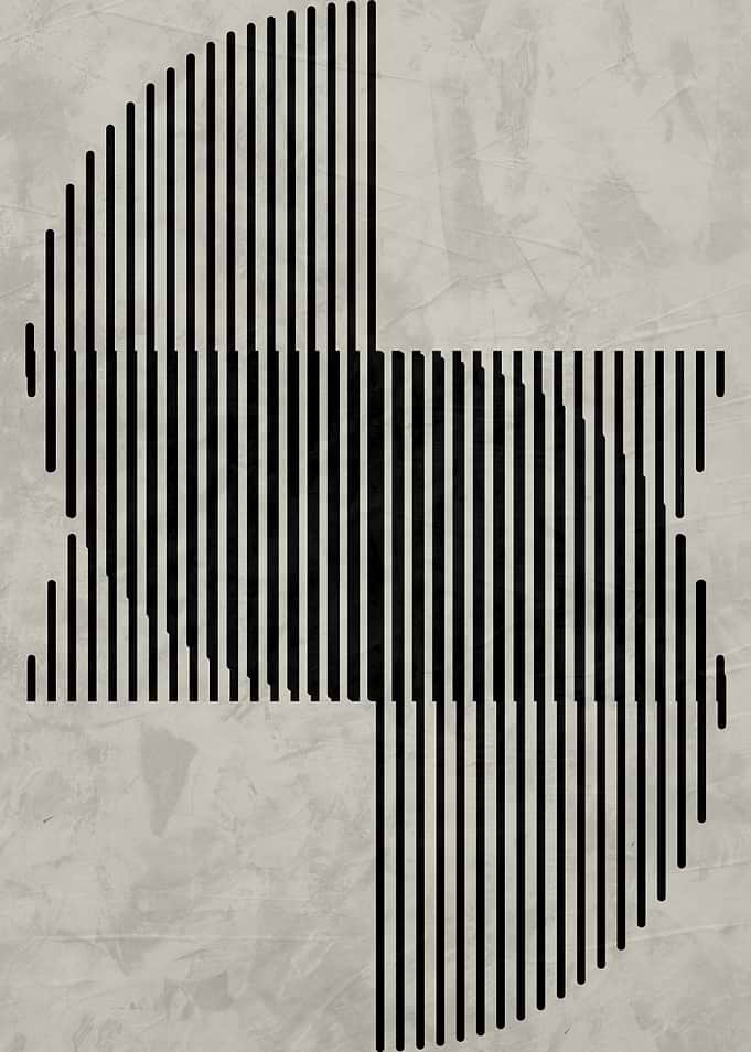 Minimalist Geometric Black Line Art