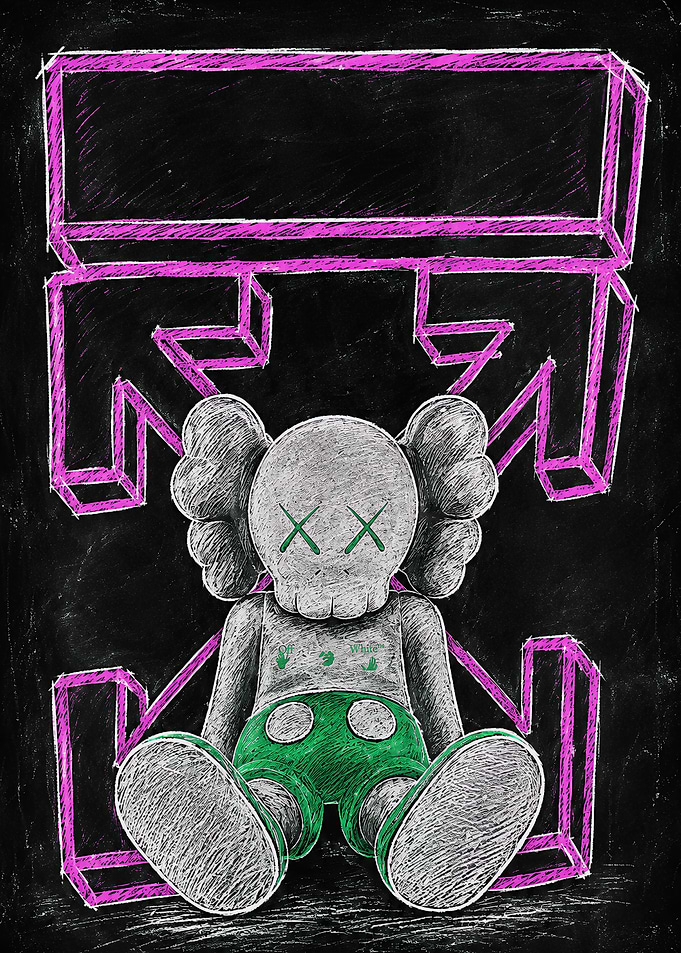 KAWS Companion with Off-White Logo