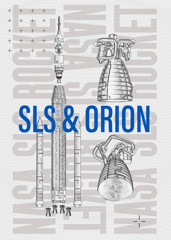 NASA SLS and Orion Rocket Blueprint