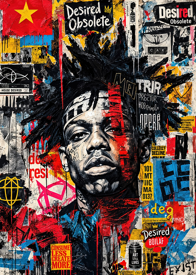 Urban Street Art Portrait Collage