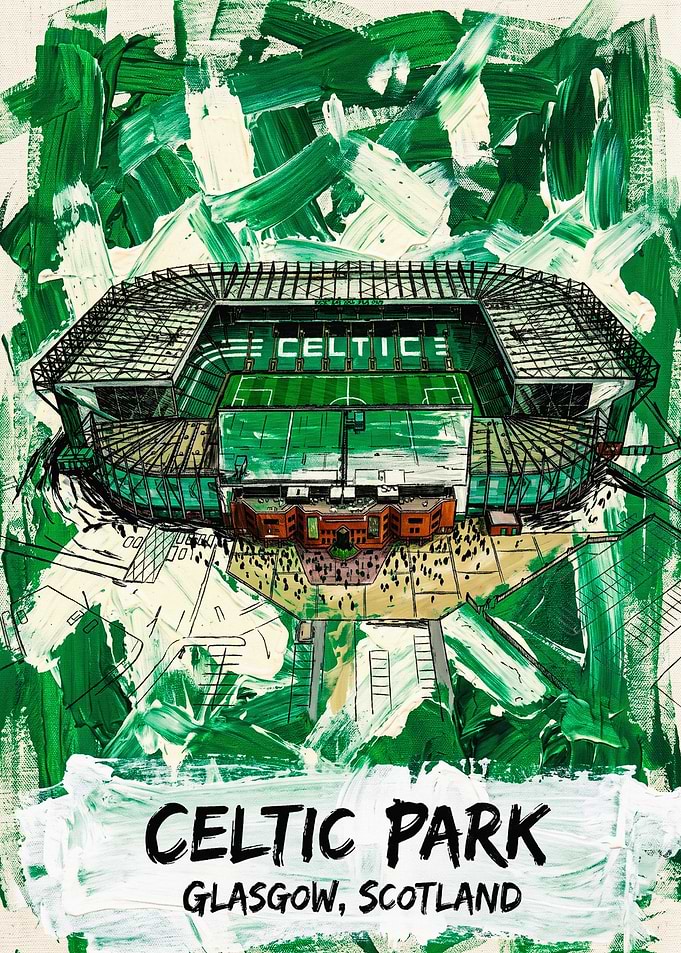 Celtic Park Stadium Art Print