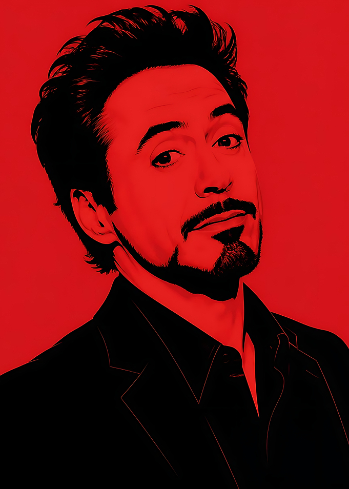 Robert Downey Jr. Red Portrait